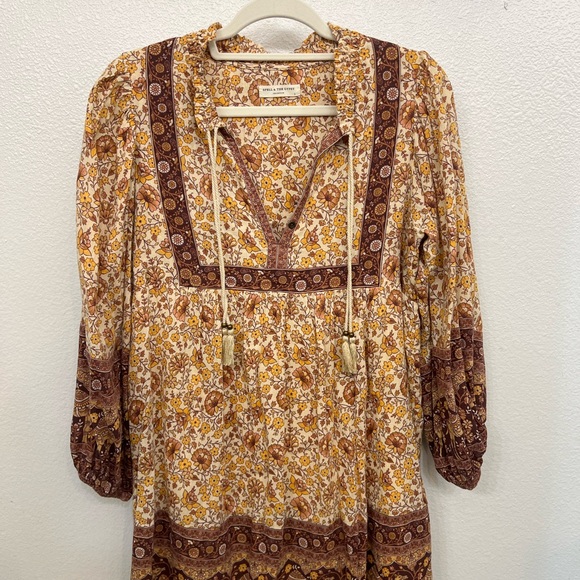 SPELL RARE sundown boho mini dress NWT - Picture 5 of 11